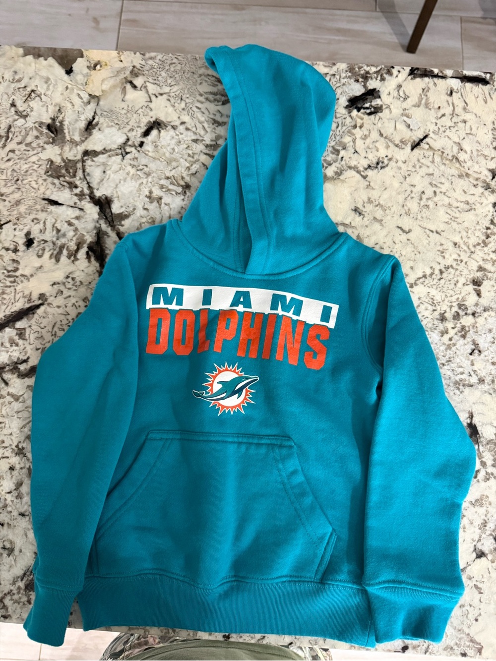 NFL Teal Miami Dolphins Kids size 4-5  Hoodie